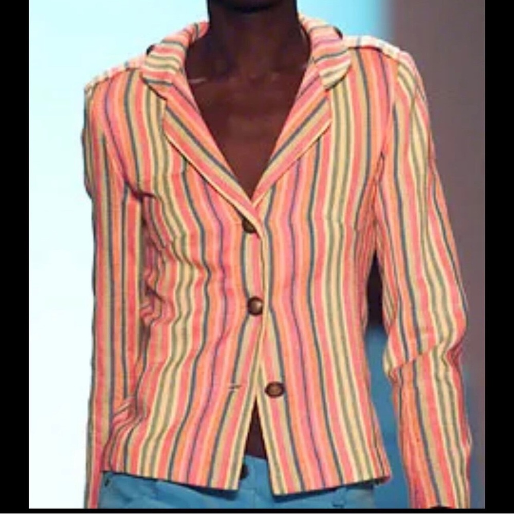 ISO Matthew Williamson striped pink green jacket blazer aso Jessica Simpson